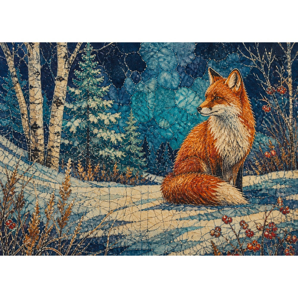 Luminous Red Fox Landscape Puzzle - puzzle artwork