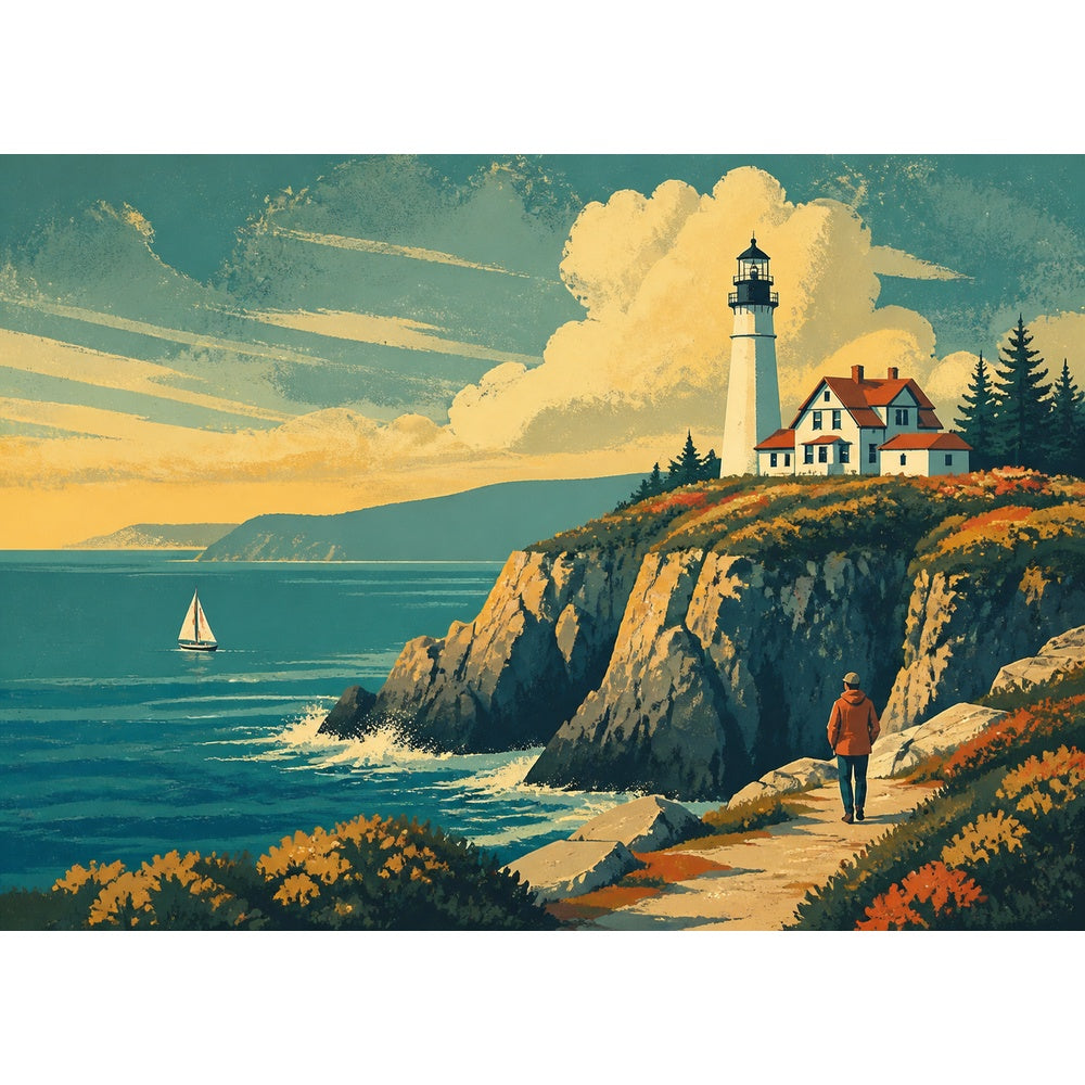 Quiet Coastal Cliffs Landscape Puzzle - puzzle artwork