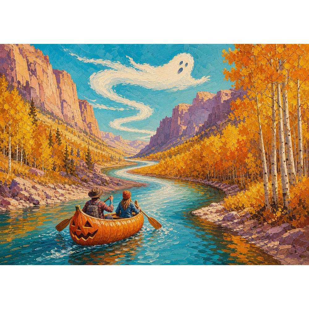 Pumpkin Canoe Canyon 1000 Piece Puzzle - puzzle artwork