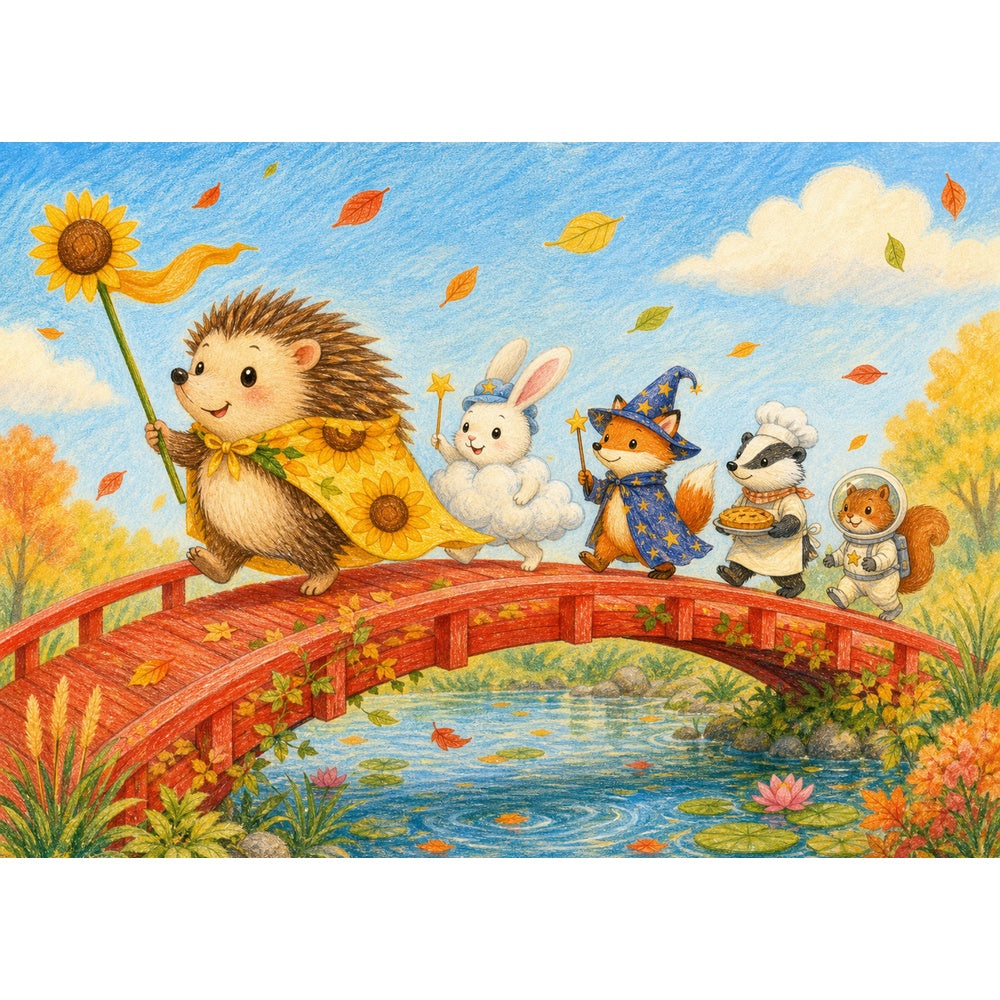 Woodland Costume Parade 1000 Piece Puzzle - puzzle artwork