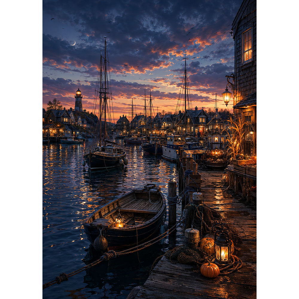Pumpkin Harbor Halloween Jigsaw Puzzle - puzzle artwork