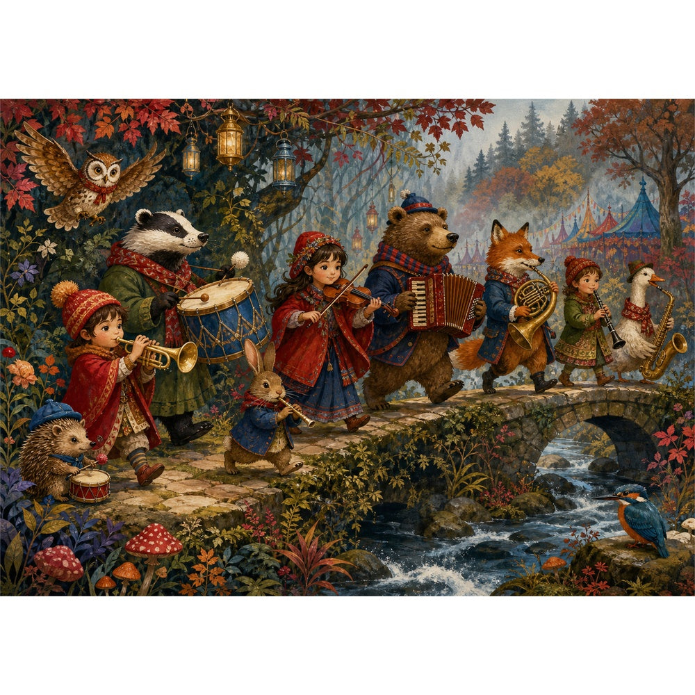 Misty Music Makers Parade Landscape Puzzle - puzzle artwork