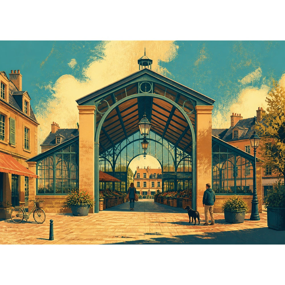 Quiet Covered Market Hall Landscape Puzzle - puzzle artwork