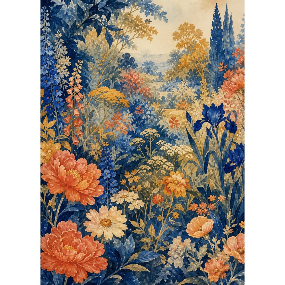 Story-Rich Paper-Cut Garden Portrait Puzzle - puzzle artwork