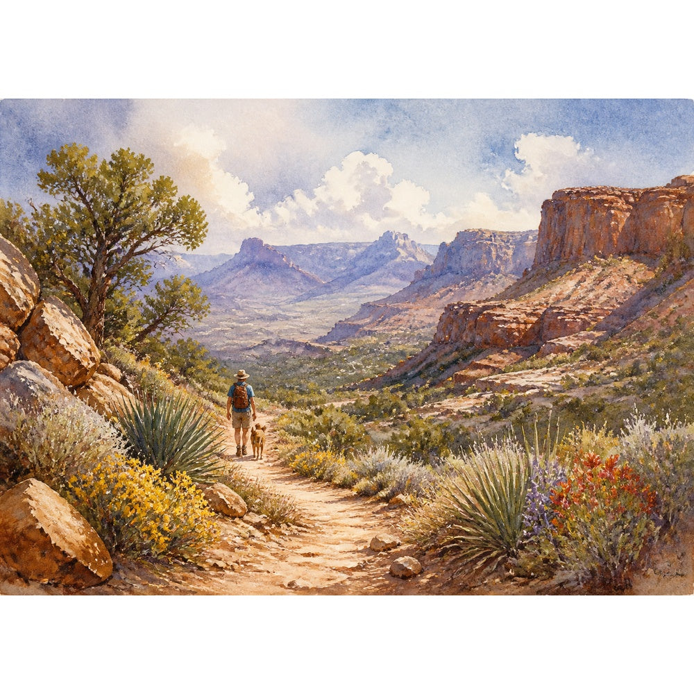 Sunlit Desert Canyon Landscape Puzzle - puzzle artwork